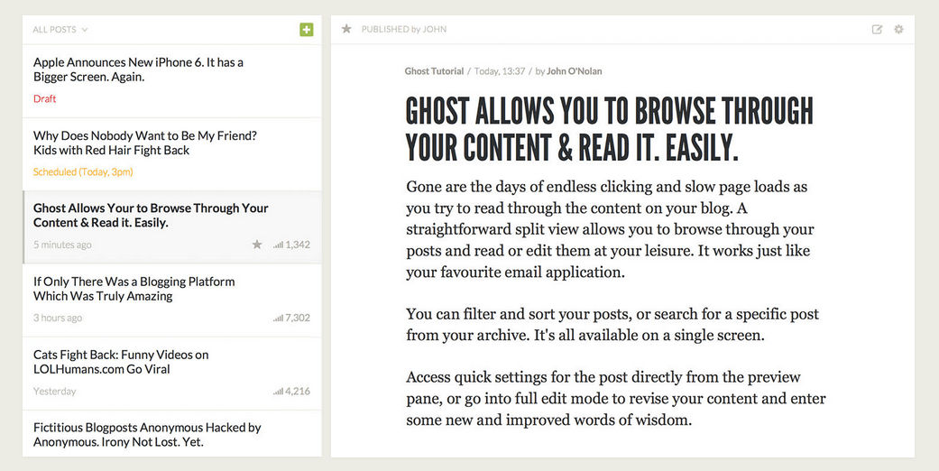 ghost-content-management