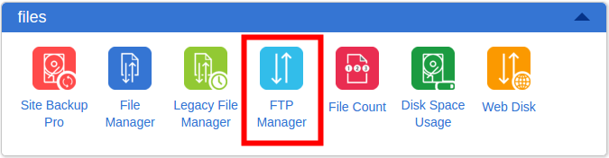 選擇 FTP Manager