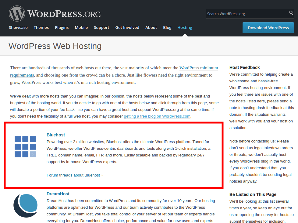 WordPress 官方網頁