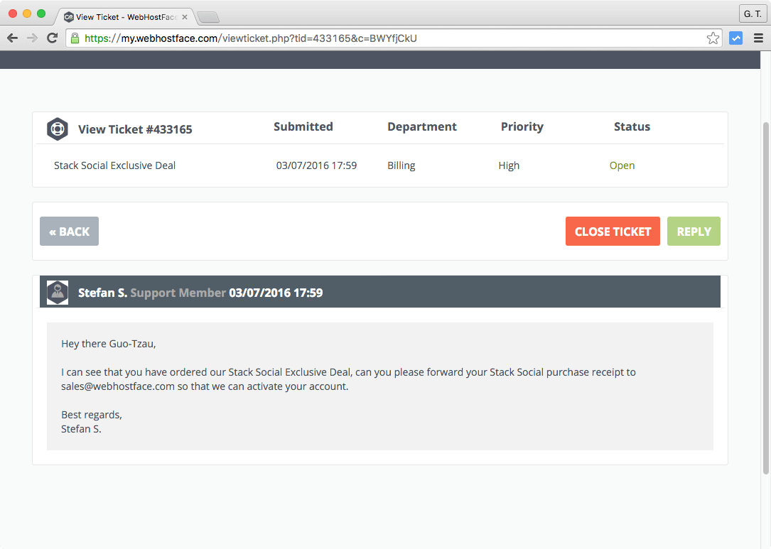 要求寄送 StackSocial 收據