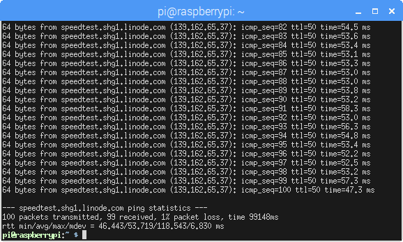 Linode 日本第二機房 Ping 測試