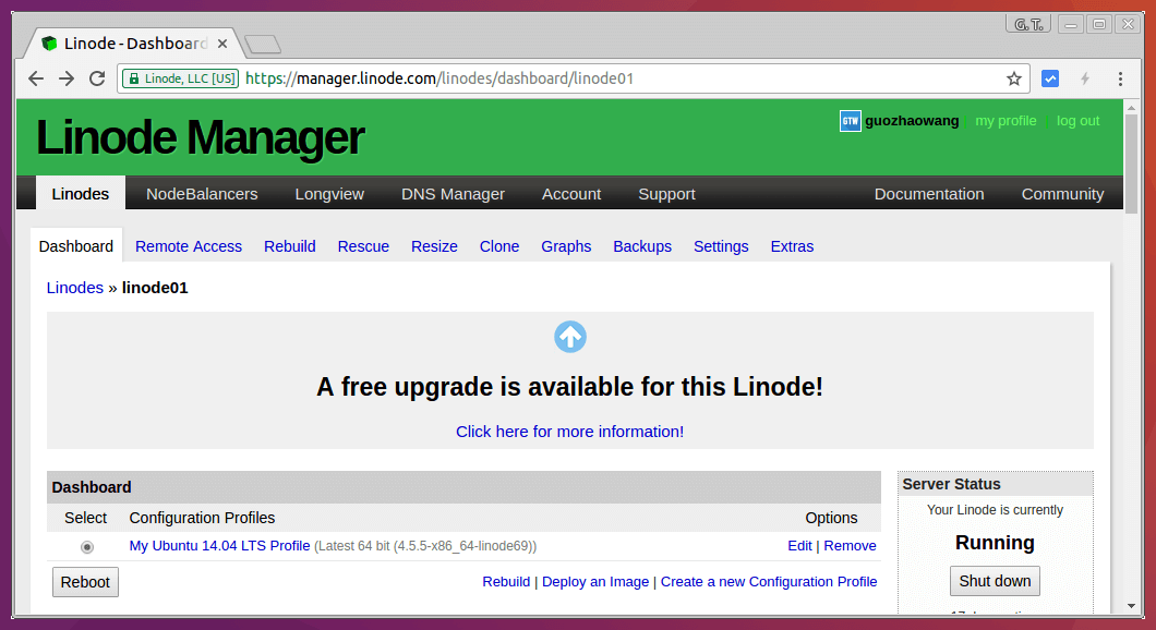 Linode 免費升級通知