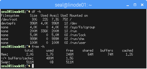 硬碟與記憶體使用量