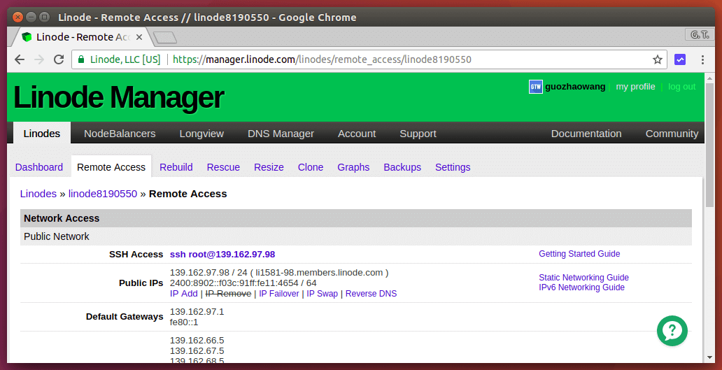 查詢 VPS 的 IP 位址
