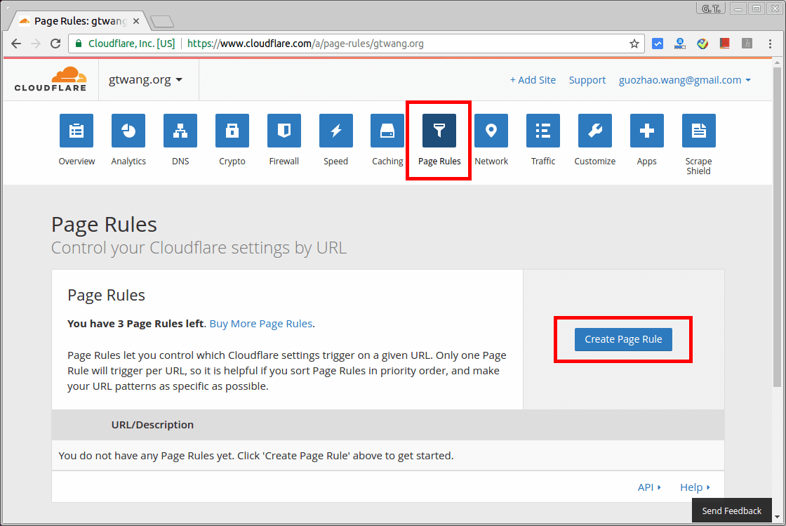 CloudFlare Page Rules