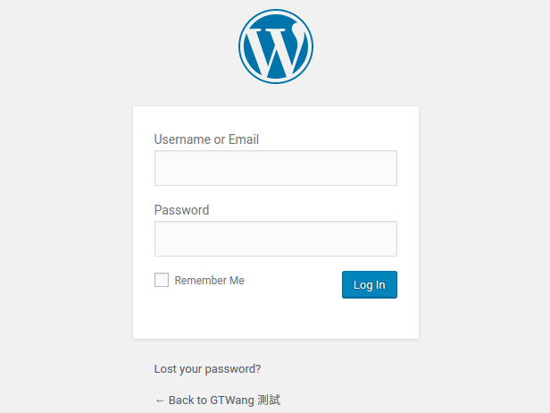 登入 WordPress 網站