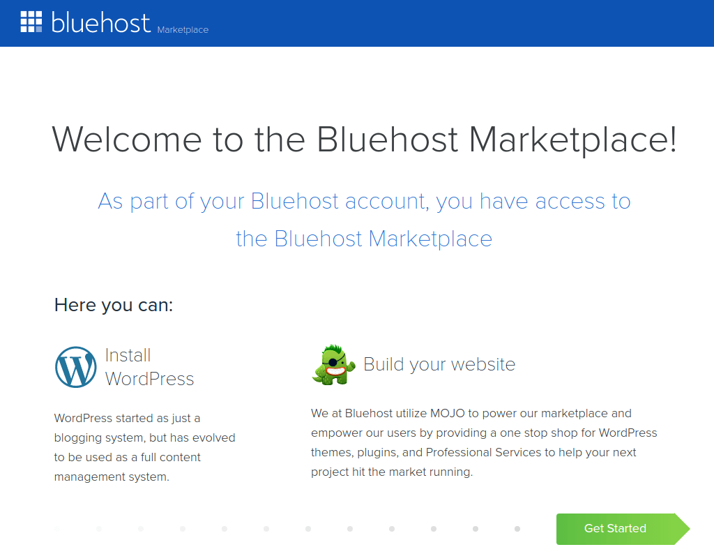 Bluehost Marketplace