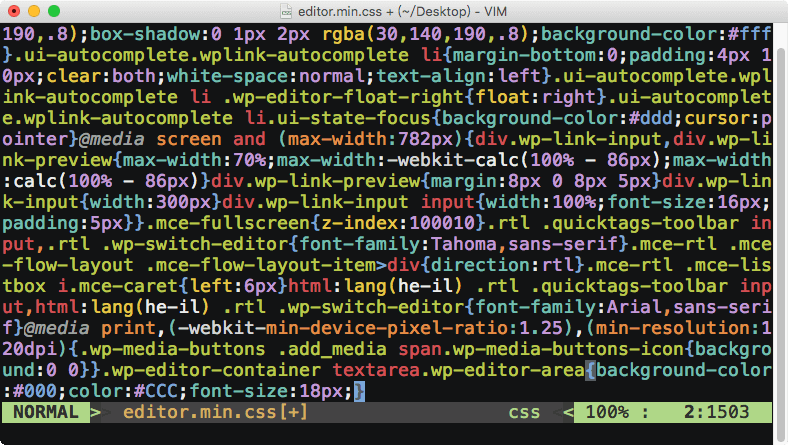 在 <code>editor.min.css</code> 中加上 CSS 程式碼