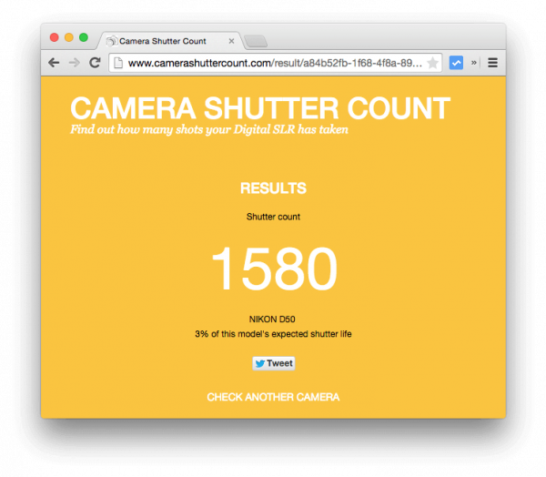 exiftool shutter count download