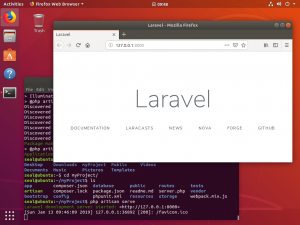 Laravel команда не найдена ubuntu