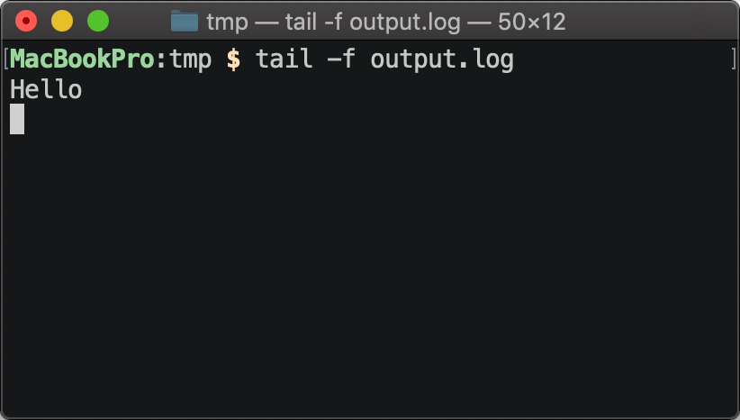 <code>tail</code> 跟隨模式