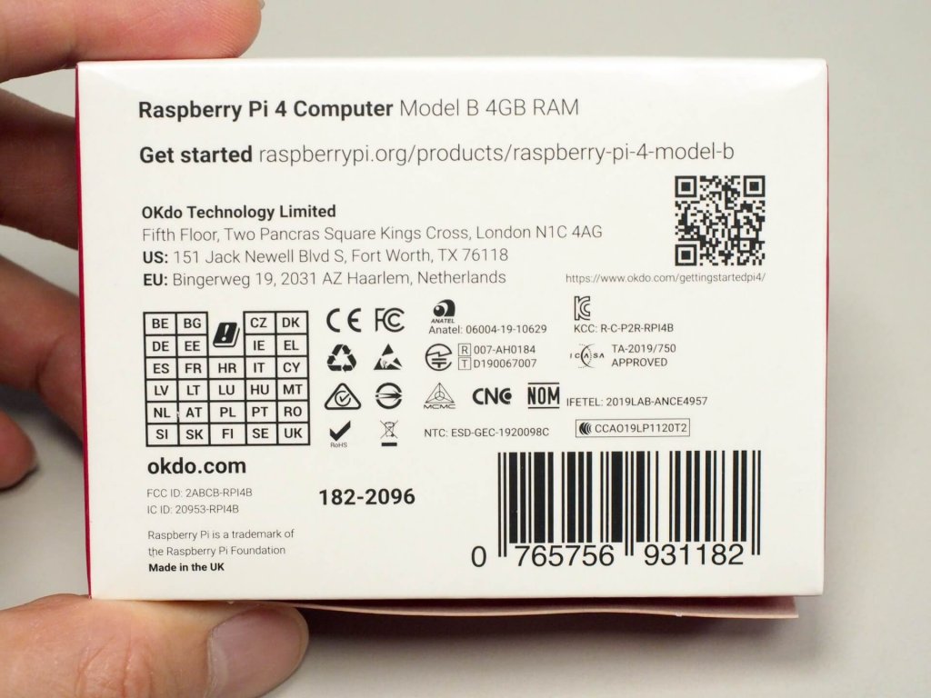樹莓派 Raspberry Pi 4 Model B 4GB RAM 外盒